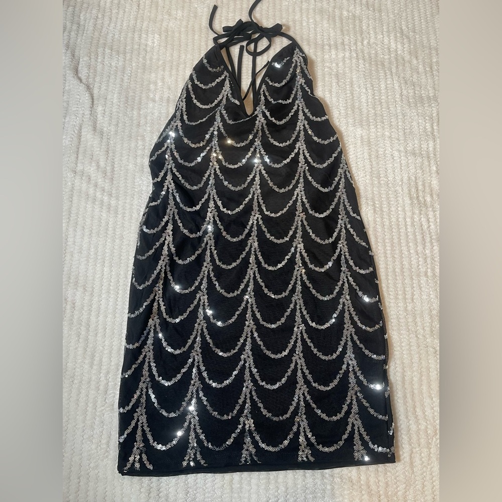 SHEIN Black Sequin Dress